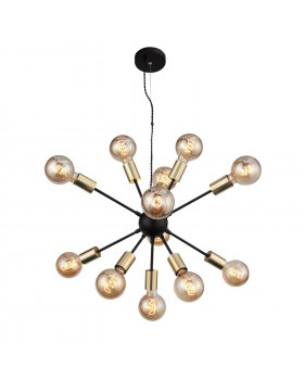 SL437.403.12 Люстра подвесная ST-Luce Черный, Золото E27 12*60W FOGLIONE-foto2
