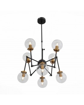 SL234.402.08 Люстра потолочная ST-Luce Черный, Золото/Прозрачный E27 8*40W (из 2-х коробок) VARIETA-foto14