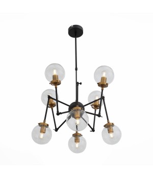 SL234.402.08 Люстра потолочная ST-Luce Черный, Золото/Прозрачный E27 8*40W (из 2-х коробок) VARIETA-foto14