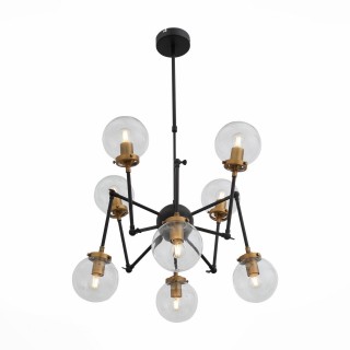 SL234.402.08 Люстра потолочная ST-Luce Черный, Золото/Прозрачный E27 8*40W (из 2-х коробок) VARIETA-foto14