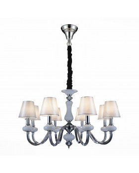 SL654.503.08 Люстра подвесная ST-Luce Хром, Белый, Прозрачный/Белый E14 8*40W LUME-foto2