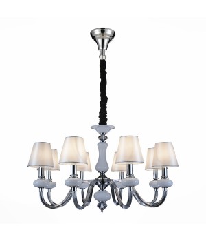 SL654.503.08 Люстра подвесная ST-Luce Хром, Белый, Прозрачный/Белый E14 8*40W LUME-foto2