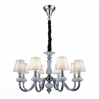 SL654.503.08 Люстра подвесная ST-Luce Хром, Белый, Прозрачный/Белый E14 8*40W LUME-foto2