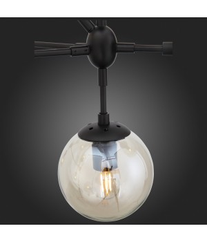 SL549.403.10 Люстра подвесная ST-Luce Черный/Янтарный E27 10*40W STAMPO-foto8