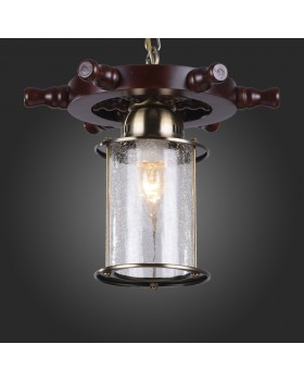 SL150.303.01 Светильник подвесной ST-Luce Бронза, коричневый/Прозрачный с эфектом трещин E27 1*40W VOLANTINO-foto5