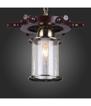 SL150.303.01 Светильник подвесной ST-Luce Бронза, коричневый/Прозрачный с эфектом трещин E27 1*40W VOLANTINO-foto5