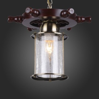 SL150.303.01 Светильник подвесной ST-Luce Бронза, коричневый/Прозрачный с эфектом трещин E27 1*40W VOLANTINO-foto5