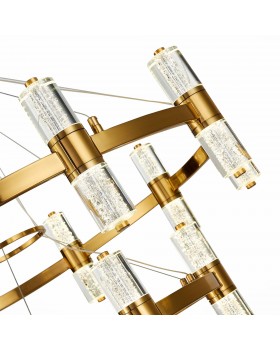 SL6007.203.32 Люстра подвесная ST-Luce Латунь/Прозрачный LED 32*2,5W 4000K GEMINA-foto3