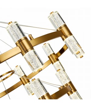 SL6007.203.32 Люстра подвесная ST-Luce Латунь/Прозрачный LED 32*2,5W 4000K GEMINA-foto3