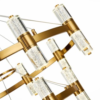 SL6007.203.32 Люстра подвесная ST-Luce Латунь/Прозрачный LED 32*2,5W 4000K GEMINA-foto3