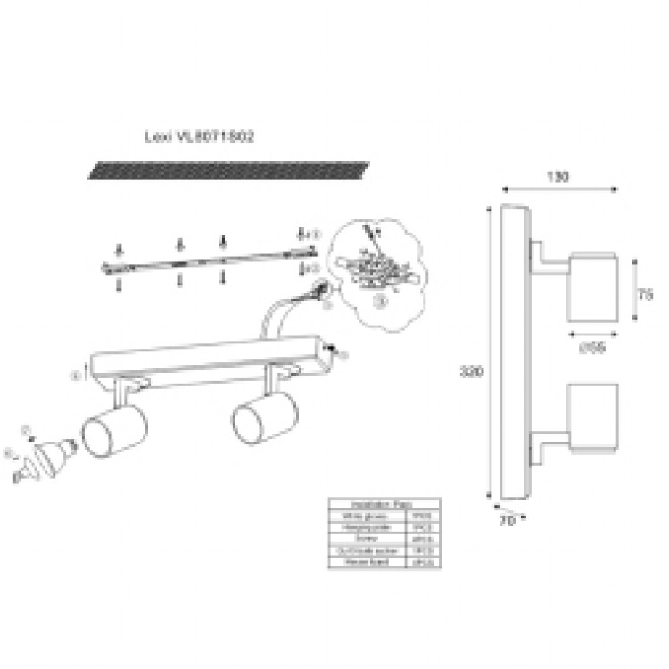 Спот Vele Luce Lexi VL8071S02