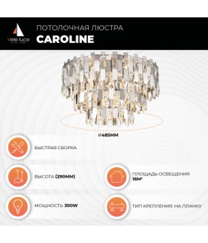 Потолочная люстра Vele Luce Caroline VL3103L07-foto7