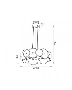 Подвесной светильник Vele Luce Siena VL3223P07-foto4