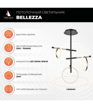Потолочный светильник Vele Luce Bellezza VL7262L03-foto4