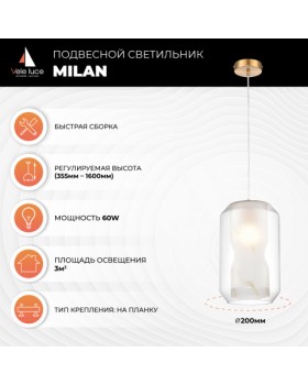 Подвесной светильник Vele Luce Milan VL5724P21-foto4