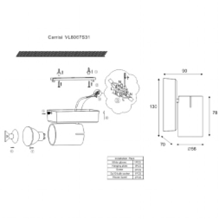 Спот Vele Luce Carrisi VL8067S31