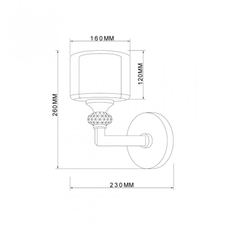 Бра Vele Luce Lotus VL1054W01