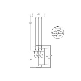 Подвесной светильник Vele Luce Miele VL2092P03-foto4