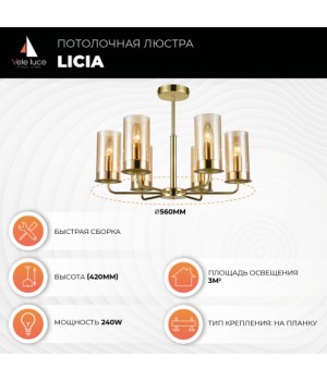 Потолочная люстра Vele Luce Licia VL1924L06-foto5