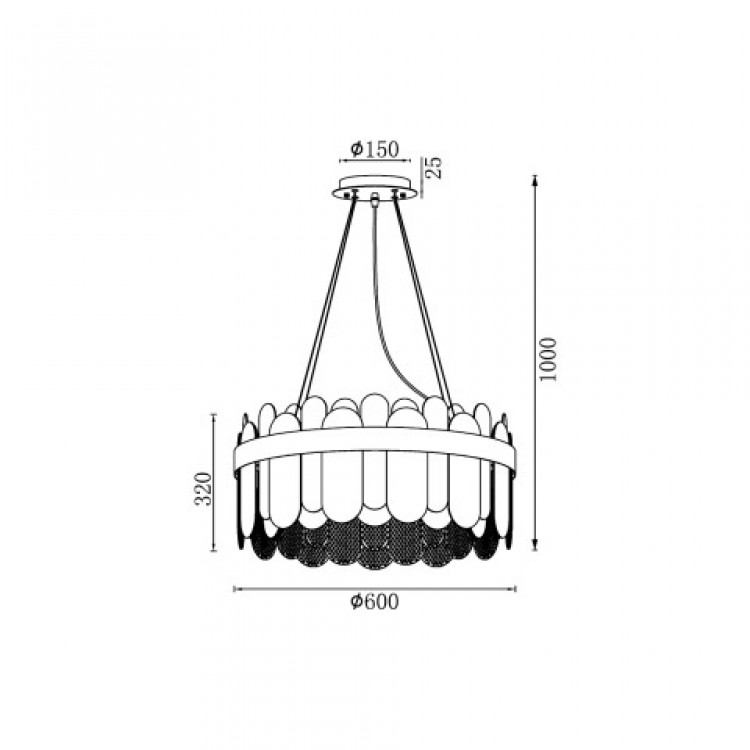 Подвесной светильник Vele Luce Delizia VL3185P12