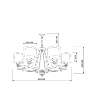 Подвесная люстра Vele Luce Lotus VL1053L08-foto4