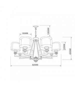 Подвесная люстра Vele Luce Lotus VL1053L08-foto4