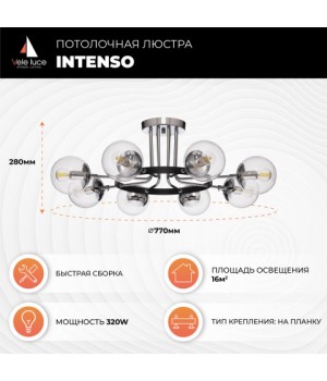 Потолочная люстра Vele Luce Intenso VL1413L08-foto3