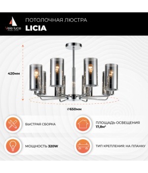 Потолочная люстра Vele Luce Licia VL1923L08-foto5