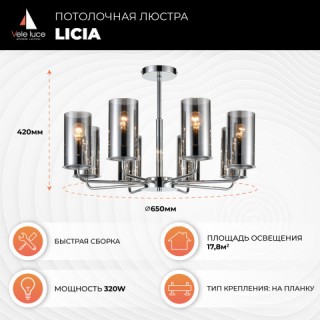 Потолочная люстра Vele Luce Licia VL1923L08-foto5