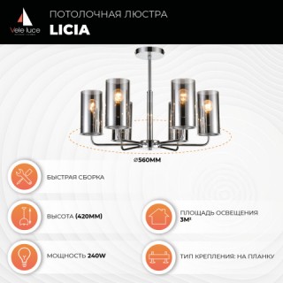 Потолочная люстра Vele Luce Licia VL1923L06-foto3