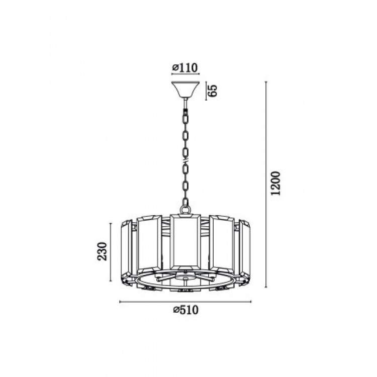 Подвесная люстра Vele Luce Sorrento VL3004P05