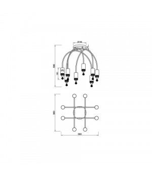 Потолочная люстра Vele Luce Pioggia VL4283L08-foto5