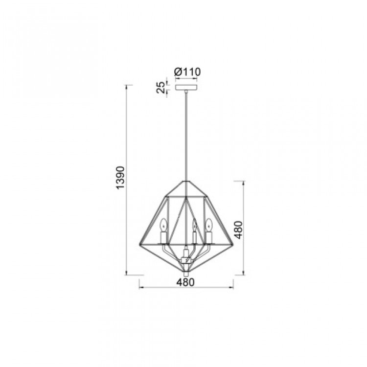 Подвесной светильник Vele Luce Bessie VL4022P03