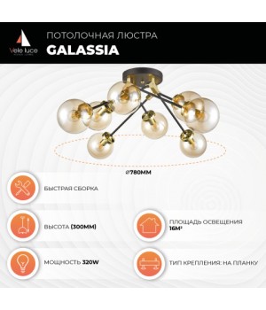 Потолочная люстра Vele Luce Galassia VL1872L08-foto5