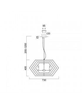 Подвесной светильник Folle 4xE14 40W VL1514P04-foto2
