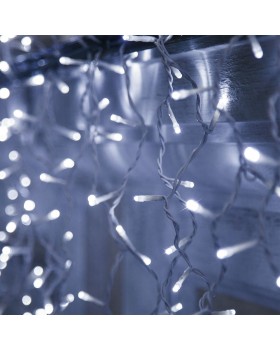 Праздничная гирлянда бахрома белый с эффектом мерцания 3*0,6м IP65 100-101-foto2