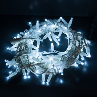 Праздничная гирлянда нить белый с эффектом мерцания 10м IP65 400-101-foto3