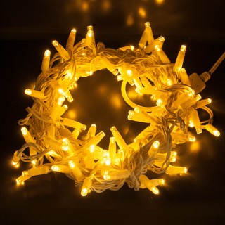 Праздничная гирлянда нить теплый белый с эффектом мерцания 10м IP65 400-101-foto5