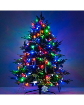 Новогодняя гирлянда нить мульти с эффектом мерцания 20м IP65 400-102-foto2