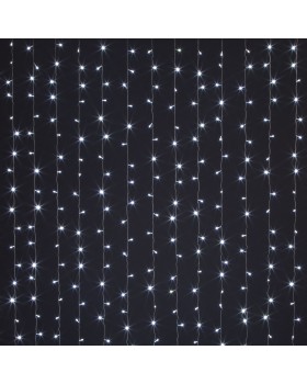 Праздничная гирлянда занавес белый 2*3м IP20 200-002-foto2