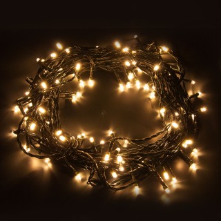Праздничная гирлянда нить теплый белый 10м IP20 400-002-foto2
