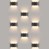 Уличный настенный светодиодный светильник 1551 TECHNO LED TWINKY TRIO черный 1551 TECHNO LED черный