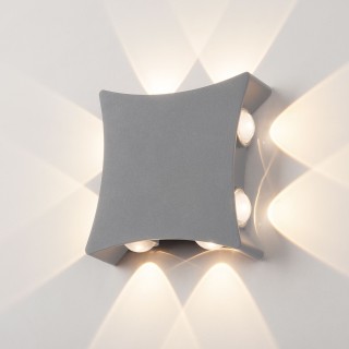Уличный настенный светодиодный светильник 1631 TECHNO LED серый 1631 TECHNO LED серый-foto2