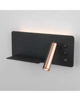 Настенный светодиодный светильник с USB Fant L LED (левый) MRL LED 1113 чёрный/золото