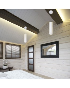 Подвесной светодиодный светильник DLR023 12W 4200K хром матовый-foto11