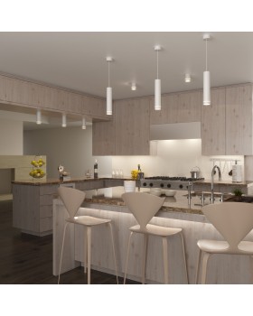 Подвесной светодиодный светильник DLR023 12W 4200K хром матовый-foto9