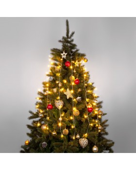 Светодиодная гирлянда занавес теплый белый 1,5*1м IP20 200-001-foto10