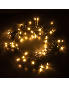 Праздничная гирлянда нить теплый белый 5м IP20 400-001-foto2