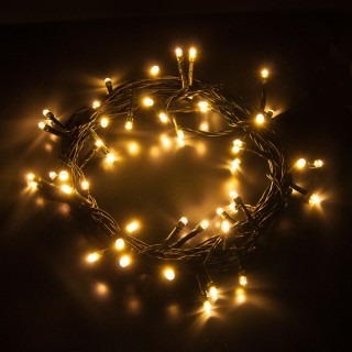 Праздничная гирлянда нить теплый белый 5м IP20 400-001-foto2