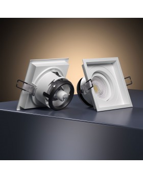 Алюминиевый точечный светильник 1071/1 MR16 WH белый-foto2